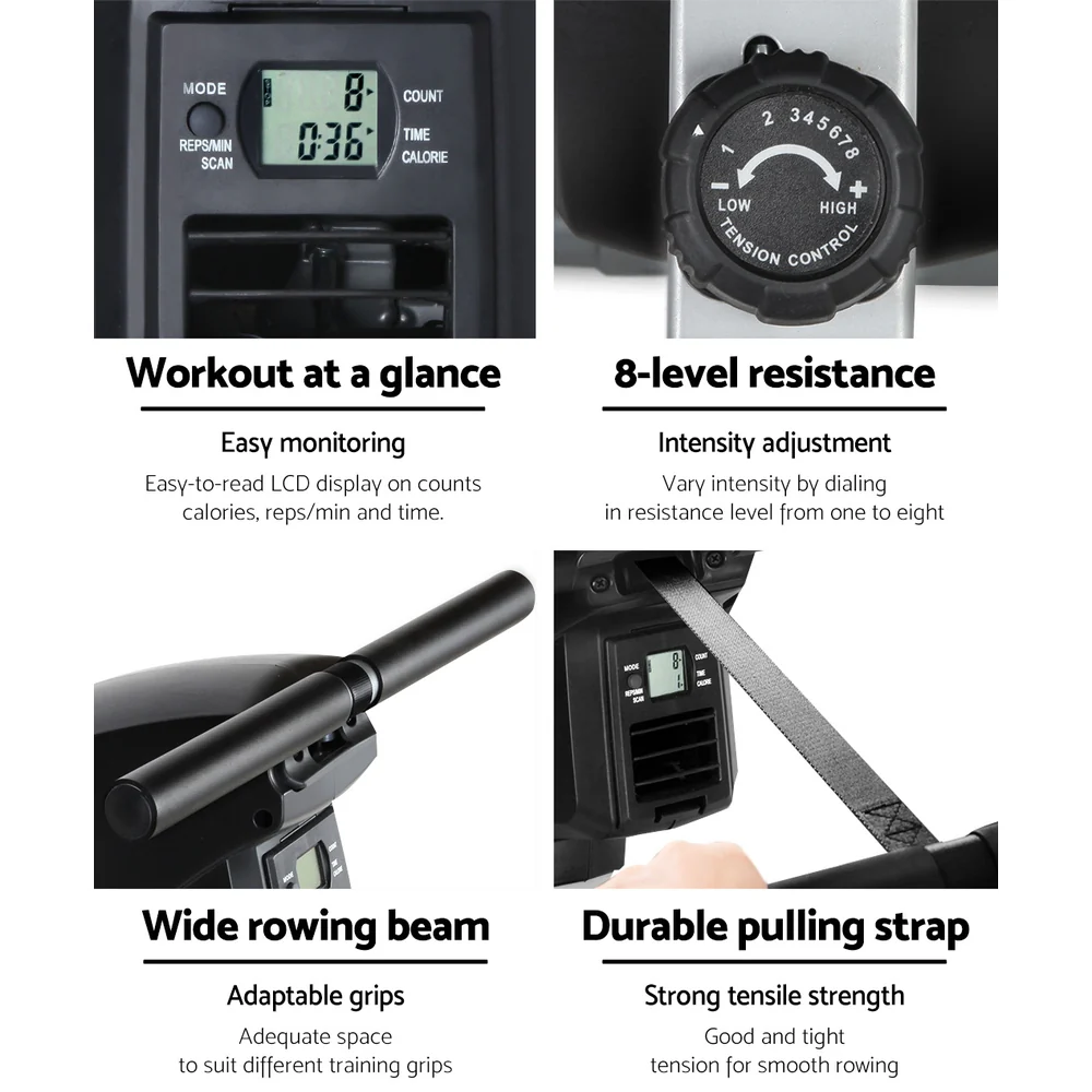 Everfit 8 Level Rowing Exercise Machine - Image 5
