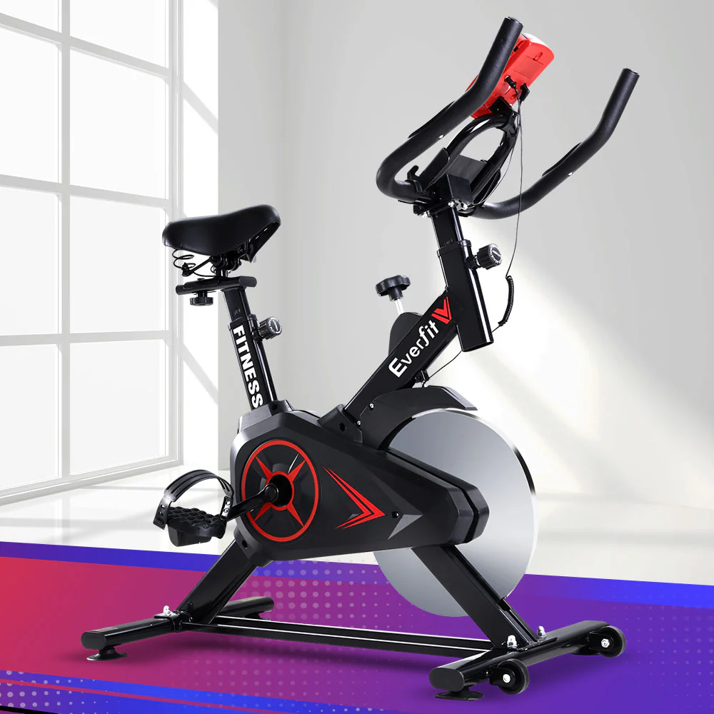 Everfit Spin Bike Exercise Bike Flywheel Cycling Home Gym Fitness Machine - Image 7